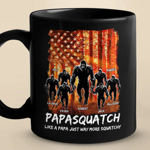 Comme un papa, mais en beaucoup plus accroupi - Tasse noire personnalisée pour la famille - Cadeau pour papa, grand-père