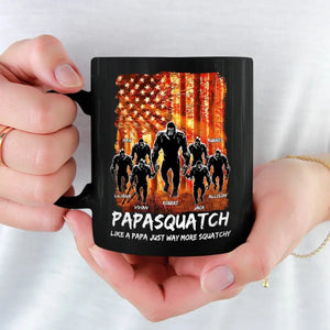 Comme un papa, mais en beaucoup plus accroupi - Tasse noire personnalisée pour la famille - Cadeau pour papa, grand-père