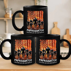 Comme un papa, mais en beaucoup plus accroupi - Tasse noire personnalisée pour la famille - Cadeau pour papa, grand-père