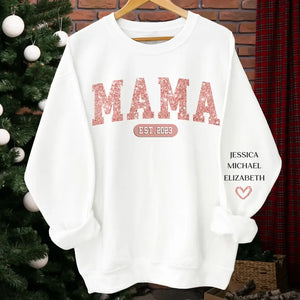 Meilleure grand-mère de tous les temps - Sweat-shirt unisexe personnalisé avec motif sur la manche - Cadeau pour maman et grand-mère