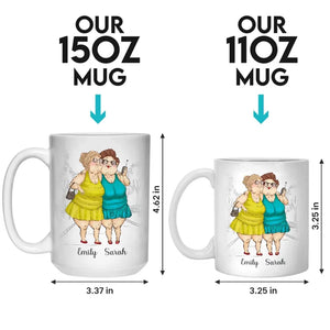 Je traverserais le feu pour toi - Mug personnalisé Bestie - Cadeau pour meilleures amies, BFF, sœurs