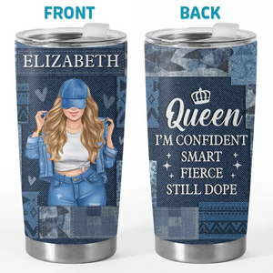 Confidence Beauty Queen - Gobelet personnalisé Bestie - Cadeau pour meilleures amies, meilleures amies, sœurs