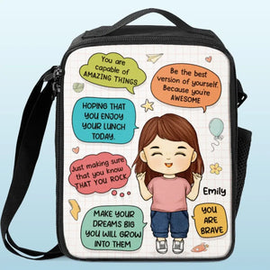 Tu es capable de choses incroyables - Sac à lunch personnalisé - Cadeau de rentrée scolaire pour enfant