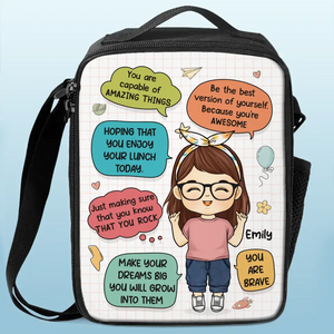 Tu es capable de choses incroyables - Sac à lunch personnalisé - Cadeau de rentrée scolaire pour enfant