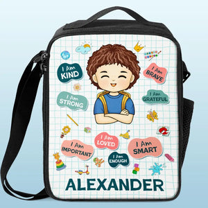 Travaillez dur, dormez bien ! Sac à lunch personnalisé ! Cadeau de rentrée scolaire pour enfant