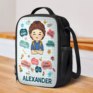 Travaillez dur, dormez bien ! Sac à lunch personnalisé ! Cadeau de rentrée scolaire pour enfant
