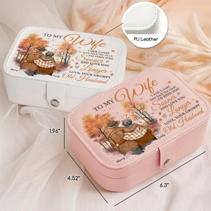 J'aimerais pouvoir remonter le temps - Coffret à bijoux personnalisé pour couple - Cadeau pour mari et femme, anniversaire