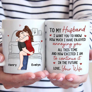 Avec toi, je peux être moi-même - Tasse personnalisée pour couple - Cadeau pour mari et femme, anniversaire