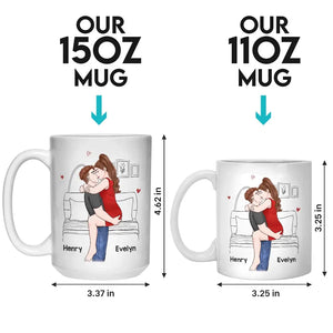 Avec toi, je peux être moi-même - Tasse personnalisée pour couple - Cadeau pour mari et femme, anniversaire