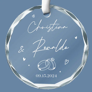 Toujours à toi, toujours à moi, toujours à nous - Ornement en verre personnalisé pour couple - Cadeau pour mari et femme, anniversaire