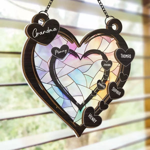 Rien n'est comparable à l'amour d'une mère - Attrape-soleil personnalisé pour fenêtre - Cadeau pour maman et grand-mère