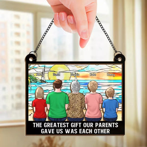 Le plus beau cadeau de notre vie - Attrape-soleil personnalisé à suspendre à la fenêtre - Cadeau pour les membres de la famille