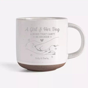 Ils ont vécu, ils ont aimé, ils ont ronronné - Tasse en poterie personnalisée pour chien - Cadeau pour les propriétaires d'animaux et les amoureux des animaux