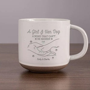 Ils ont vécu, ils ont aimé, ils ont ronronné - Tasse en poterie personnalisée pour chien - Cadeau pour les propriétaires d'animaux et les amoureux des animaux