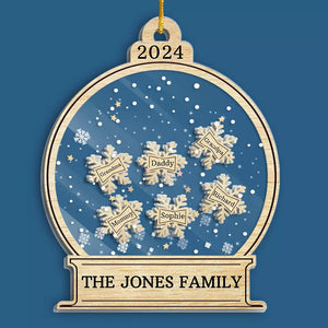 Le meilleur cadeau de Noël est la présence de la famille - Décoration de Noël personnalisée à 3 étages - Cadeau de Noël pour les membres de la famille