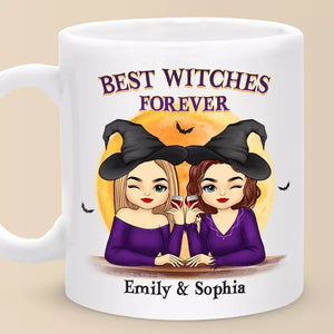 Meilleures sorcières pour toujours - Mug personnalisé pour meilleure amie - Cadeau d'Halloween pour meilleures amies, meilleures amies, sœurs