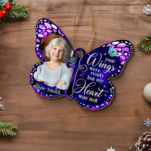 Photo personnalisée « Tu seras toujours mon éternel » - Ornement en cuir personnalisé commémoratif - Cadeau de Noël, cadeau de condoléances pour les membres de la famille