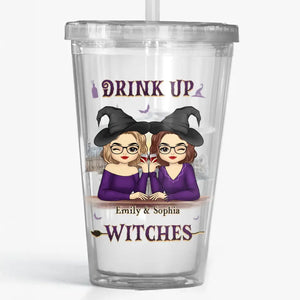 Nous allons ensemble comme ivres et désordonnés - Gobelet en acrylique transparent personnalisé Bestie - Cadeau d'Halloween pour meilleures amies, meilleures amies, sœurs