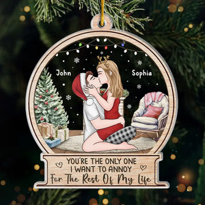 Un baiser de toi et tout ira bien - Ornement personnalisé pour couple - Forme personnalisée en acrylique - Cadeau de Noël pour mari et femme, anniversaire