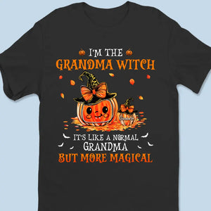 C'est comme une grand-mère normale mais plus magique - T-shirt unisexe personnalisé pour la famille, sweat à capuche, sweat-shirt - Cadeau d'Halloween pour maman, grand-mère