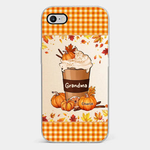 L'automne est fait pour des moments conviviaux en famille et entre grands-parents - Coque de téléphone transparente personnalisée pour la famille - Cadeau d'automne pour grand-mère