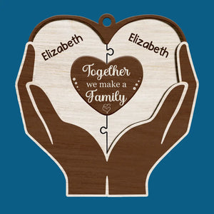 Le véritable esprit de Noël réside dans votre cœur - Ornement personnalisé pour la famille - Forme en bois personnalisée - Cadeau de Noël pour les membres de la famille