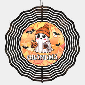 Trop mignon pour être effrayant - Moulin à vent personnalisé pour la famille - Cadeau d'Halloween pour maman et grand-mère