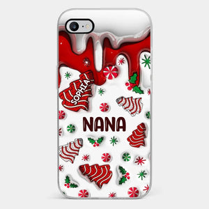 Chaque souvenir avec grand-mère est un trésor - Coque de téléphone transparente personnalisée avec effet gonflé en 3D - Cadeau de Noël pour grand-mère