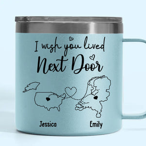 Good Friends And Good Drinks Make Life Better - Bestie Personalized Custom 14oz Stainless Steel Tumbler With Handle - Gift For Best Friends, BFF, Sisters