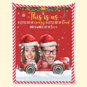 Couverture familiale personnalisée avec photo pour un Noël inoubliable ! Cadeau de Noël pour toute la famille