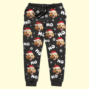 Des amis à fourrure personnalisés pour un Noël lumineux ! Pantalons de survêtement unisexes personnalisés pour chiens et chats ! Cadeau de Noël pour propriétaires et amoureux des animaux.