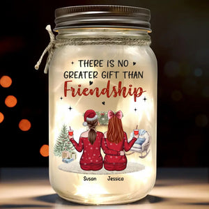 Laissez vos amis vous réchauffer le cœur ce Noël - Lampe de pot Mason personnalisée Bestie - Cadeau de Noël pour les meilleures amies, BFF, sœurs