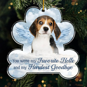 Photo personnalisée « Les meilleurs amis sont de toutes races » – Ornement commémoratif personnalisé – Forme personnalisée en acrylique – Cadeau de condoléances, cadeau de Noël pour propriétaires d'animaux et amoureux des animaux