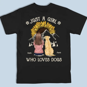 Juste un homme qui aime les animaux - T-shirt unisexe personnalisé avec imprimé au dos pour chien et chat - Cadeau pour les propriétaires et les amoureux des animaux