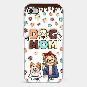 La vie est meilleure avec une queue qui remue à mes côtés - Coque de téléphone transparente personnalisée avec effet gonflé 3D pour chien et chat - Cadeau pour propriétaires d'animaux et amoureux des animaux