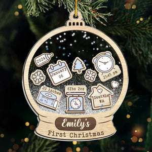 Petits orteils, petites mains, de grands projets pour Noël ! - Décoration familiale personnalisée en acrylique, forme personnalisée - Cadeau de Noël pour bébé, nouveau-né, premier Noël