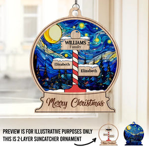 Happiness Is Homemade - Family Personalized Window Hanging Suncatcher - Gift For Family Members