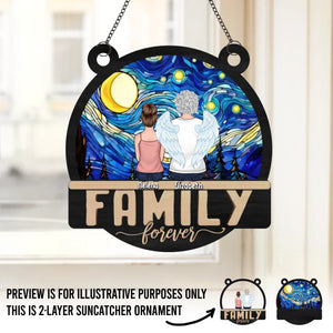 Les câlins en famille illuminent la vie - Attrape-soleil personnalisé à suspendre à la fenêtre - Cadeau pour les membres de la famille