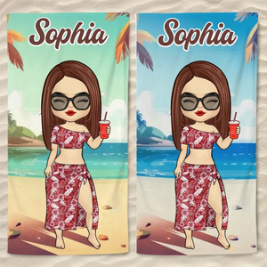 Le soleil est le meilleur accessoire - Serviette de plage personnalisée pour meilleure amie - Cadeau de vacances d'été, cadeau d'anniversaire pour une fête à la piscine pour les meilleures amies, les meilleures amies et les sœurs