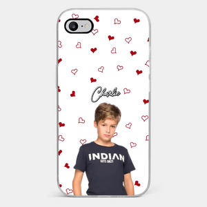 Photo personnalisée « Je t'aime tellement » - Coque de téléphone transparente personnalisée pour famille - Cadeau pour maman, grand-mère