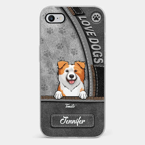 Tout ce dont vous avez besoin, c'est d'amour et d'un chien - Coque de téléphone transparente personnalisée pour chien - Cadeau pour les propriétaires d'animaux et les amoureux des animaux