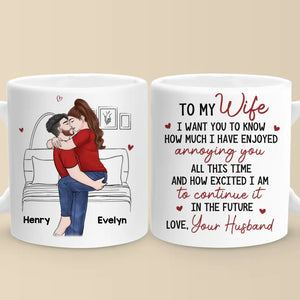 Avec toi, je peux être moi-même - Tasse personnalisée pour couple - Cadeau pour mari et femme, anniversaire