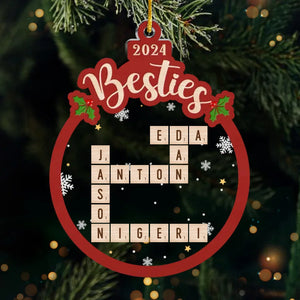 Mes meilleures amies savent briller à Noël ! Décoration personnalisée en acrylique pour mes meilleures amies, sœurs et amies.