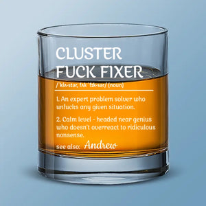 La définition d'un « cluster fixator » - Verre à whisky personnalisé pour collègue - Cadeau pour collègues, collègues de travail, collaborateurs