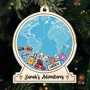 Le voyage lui-même est ma maison - Décoration de voyage personnalisée - Forme personnalisée en acrylique - Cadeau de Noël pour les membres de la famille, cadeau pour les amateurs de voyages d'aventure