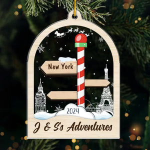 Dites toujours oui aux nouvelles aventures - Décoration de voyage personnalisée - Forme personnalisée en acrylique - Cadeau de Noël pour les membres de la famille, cadeau pour les amateurs de voyages d'aventure