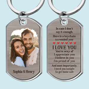 Porte-clés personnalisé avec photo « Je crois en toi » pour couple, cadeau de Noël ou d'anniversaire
