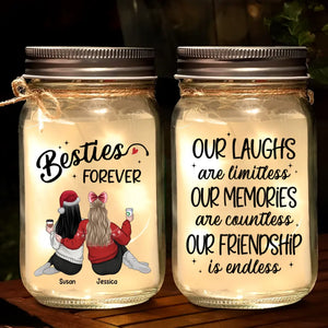 Nous serons amis jusqu'à ce que nous soyons vieux et séniles
- Lampe Mason Jar personnalisée Bestie - Cadeau de Noël pour les meilleures amies, BFF, sœurs