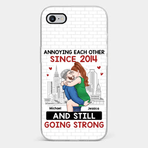 Le destin a fait de nous un couple, mais l'amour nous a réunis pour toujours - Coque de téléphone transparente personnalisée pour couple - Cadeau pour mari et femme, anniversaire