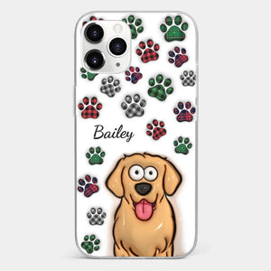 La vie serait dure sans toi - Coque de téléphone transparente personnalisée avec effet gonflé en 3D pour chien et chat - Cadeau pour propriétaires d'animaux et amoureux des animaux
